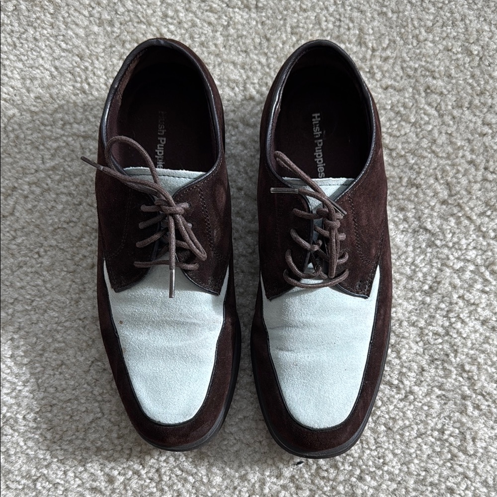 Hush Puppies Men's Brown and light mint Shoes